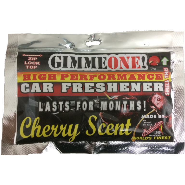 GIMMEONE CHERRY 3 MONTH CAR FRESHENER WORLD'S FINEST CAR CARE PRODUCTS